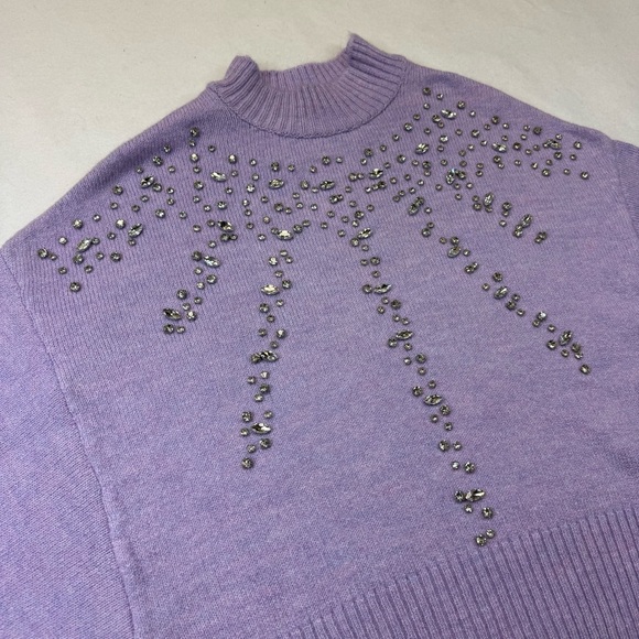 Anthropologie Pilcro Embellished Lilac Sweater NWT - Picture 10 of 13